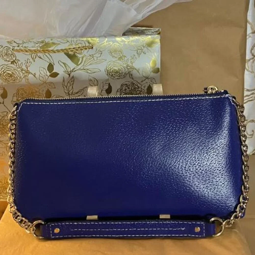 Kate Spade Wellesely Byrd Leather Handbag NWOT in Omega Blue